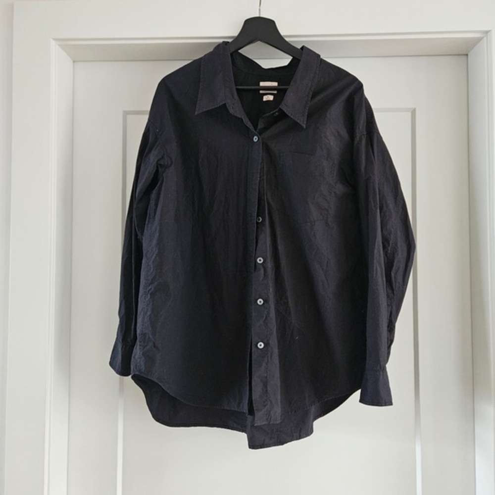 Wilfred Men's Dark Navy Button-Down Shirt